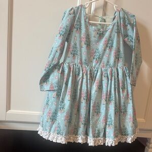 NWT Charming Blue and pink Nutcracker Print Dress
